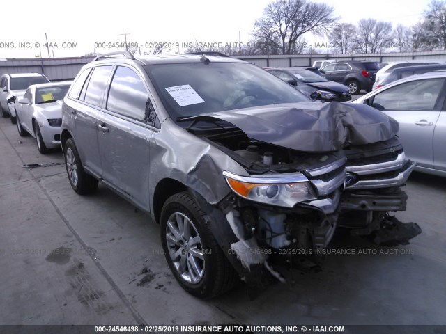 2FMDK3JC1EBA24668 - 2014 FORD EDGE SEL GRAY photo 1