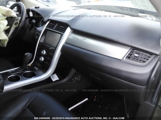 2FMDK3JC1EBA24668 - 2014 FORD EDGE SEL GRAY photo 5