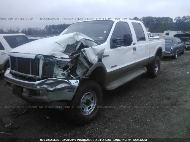 1FTSW31P64EA23764 - 2004 FORD F350 SRW SUPER DUTY WHITE photo 2