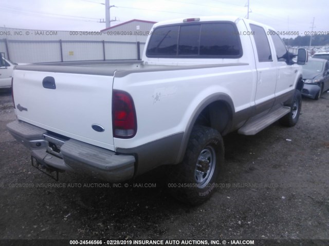 1FTSW31P64EA23764 - 2004 FORD F350 SRW SUPER DUTY WHITE photo 4