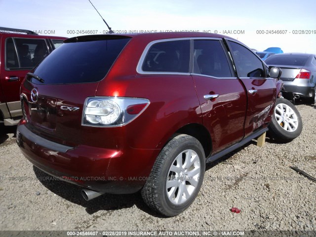 JM3ER29L780187521 - 2008 MAZDA CX-7 RED photo 4