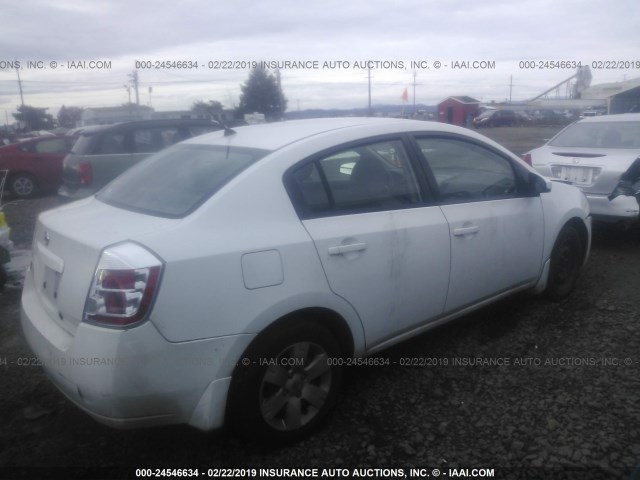 3N1AB61E18L673411 - 2008 NISSAN SENTRA 2.0/2.0S/2.0SL WHITE photo 4