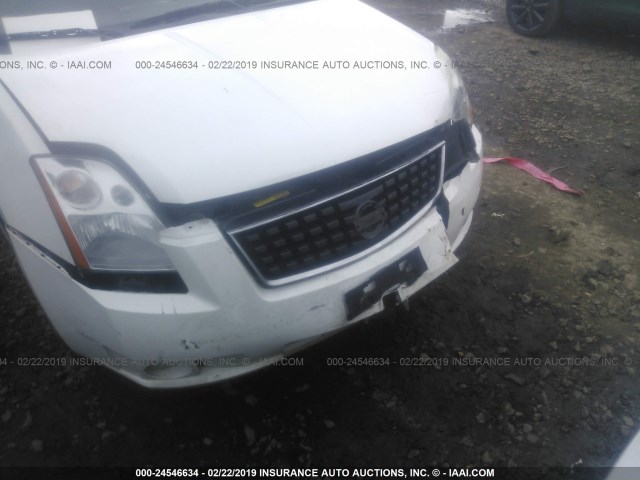 3N1AB61E18L673411 - 2008 NISSAN SENTRA 2.0/2.0S/2.0SL WHITE photo 6