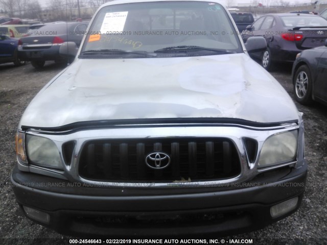 5TEVL52N51Z735464 - 2001 TOYOTA TACOMA XTRACAB SILVER photo 6