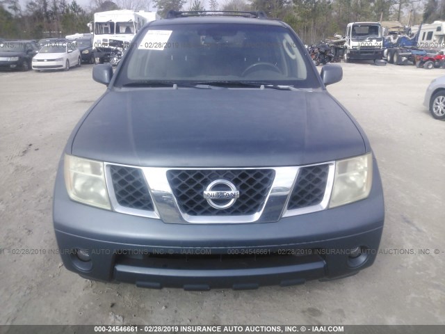 5N1AR18UX7C606188 - 2007 NISSAN PATHFINDER LE/SE/XE BLUE photo 6