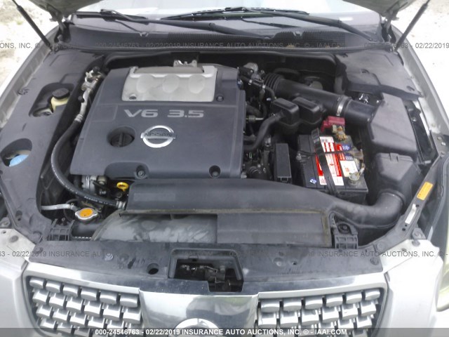 1N4BA41E55C822523 - 2005 NISSAN MAXIMA SE/SL SILVER photo 10