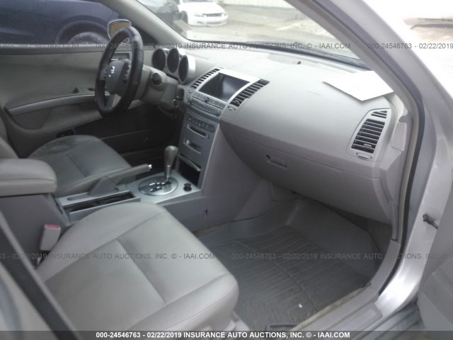 1N4BA41E55C822523 - 2005 NISSAN MAXIMA SE/SL SILVER photo 5