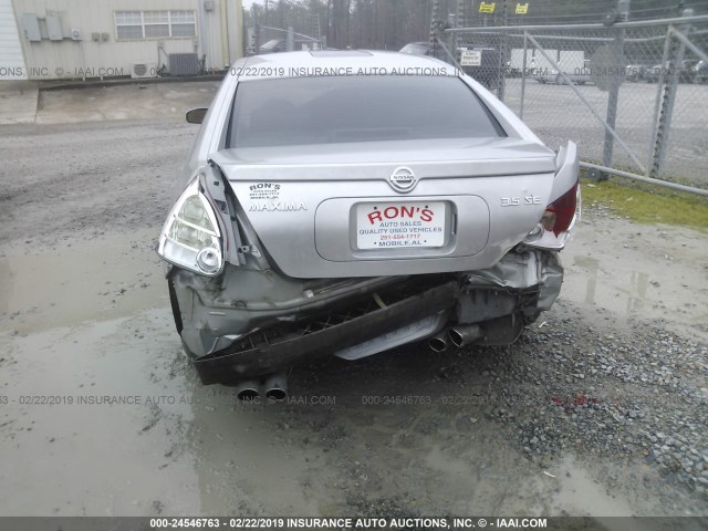 1N4BA41E55C822523 - 2005 NISSAN MAXIMA SE/SL SILVER photo 6