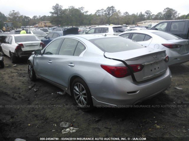 JN1BV7AP1FM349915 - 2015 INFINITI Q50 PREMIUM/SPORT SILVER photo 3