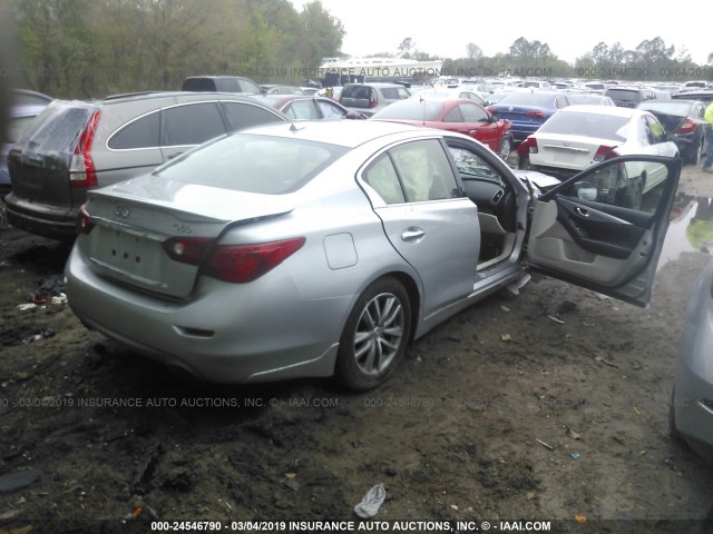 JN1BV7AP1FM349915 - 2015 INFINITI Q50 PREMIUM/SPORT SILVER photo 4