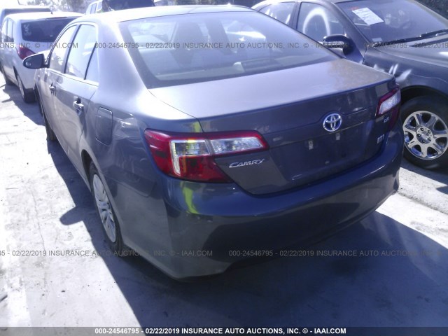 4T1BD1FK7DU080354 - 2013 TOYOTA CAMRY HYBRID/LE/XLE GRAY photo 3