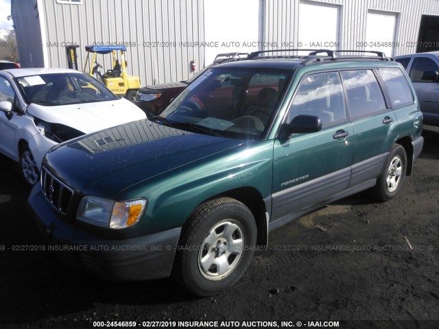 JF1SF63551H732456 - 2001 SUBARU FORESTER L GREEN photo 2