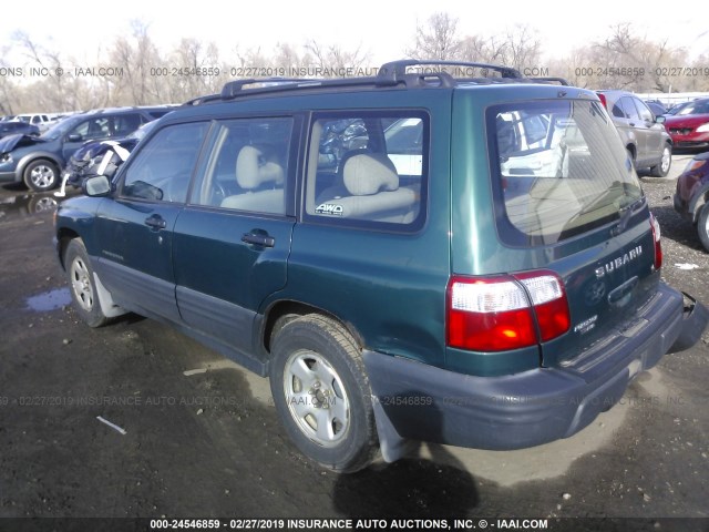 JF1SF63551H732456 - 2001 SUBARU FORESTER L GREEN photo 3