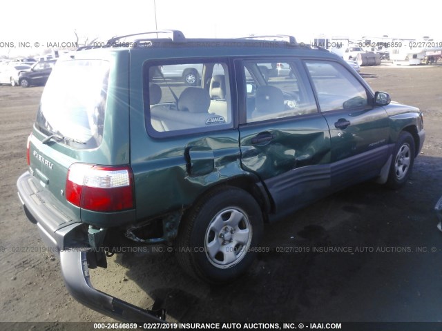 JF1SF63551H732456 - 2001 SUBARU FORESTER L GREEN photo 4