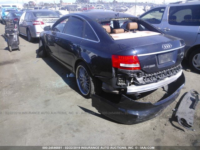 WAUAH74FX7N067333 - 2007 AUDI A6 3.2 Dark Blue photo 3