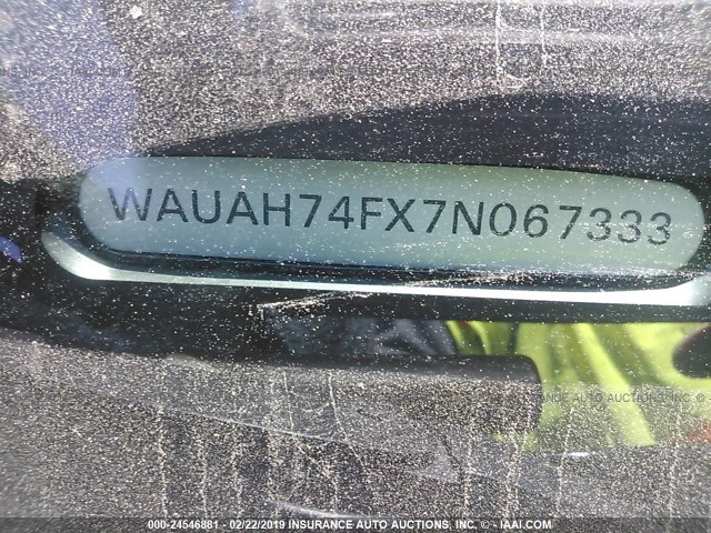 WAUAH74FX7N067333 - 2007 AUDI A6 3.2 Dark Blue photo 9