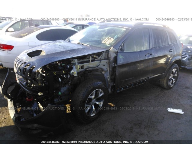 1C4PJMBS7EW215090 - 2014 JEEP CHEROKEE TRAILHAWK შავი ფოტო 2