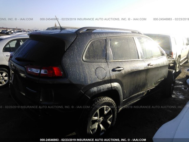 1C4PJMBS7EW215090 - 2014 JEEP CHEROKEE TRAILHAWK შავი ფოტო 4