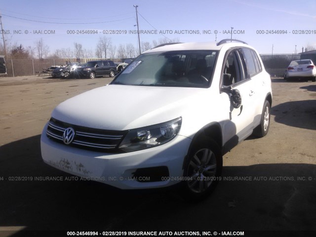 WVGBV7AX0HW511730 - 2017 VOLKSWAGEN TIGUAN S/LIMITED WHITE photo 2