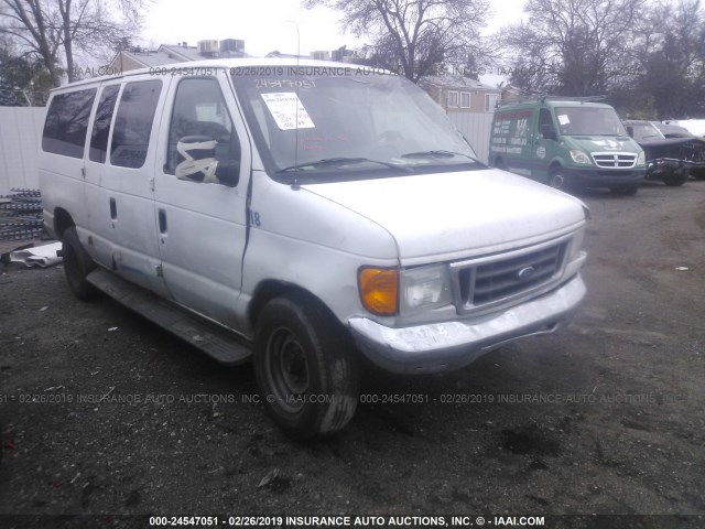 1FMNE11L57DA01536 - 2007 FORD ECONOLINE E150 WAGON WHITE photo 1