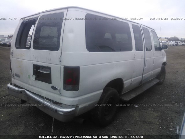 1FMNE11L57DA01536 - 2007 FORD ECONOLINE E150 WAGON WHITE photo 4