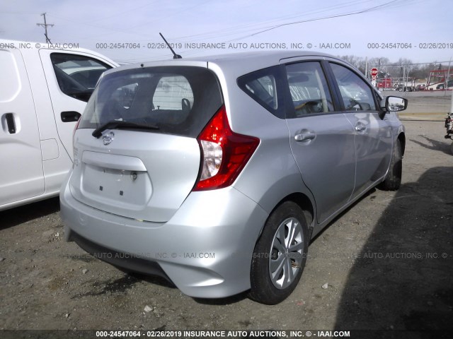3N1CE2CP8HL365515 - 2017 NISSAN VERSA NOTE S/S PLUS/SV/SL/SR SILVER photo 4