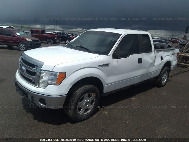 1FTFX1EF7DKD84684 - 2013 FORD F150 SUPER CAB WHITE photo 2