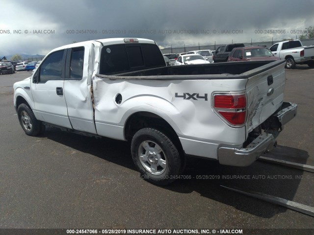 1FTFX1EF7DKD84684 - 2013 FORD F150 SUPER CAB WHITE photo 3