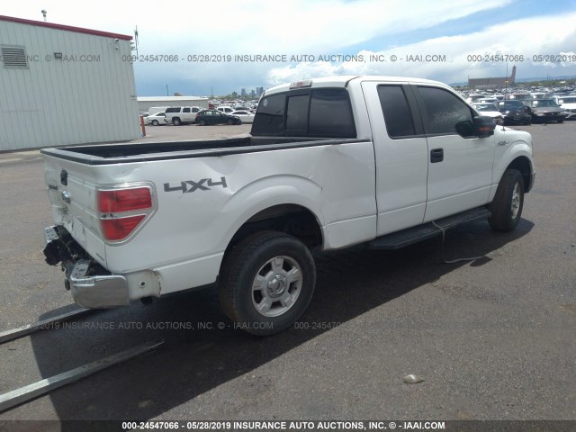 1FTFX1EF7DKD84684 - 2013 FORD F150 SUPER CAB WHITE photo 4