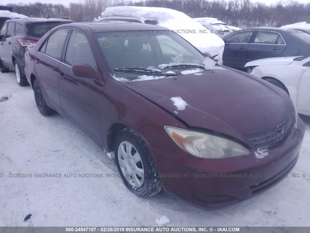 4T1BE32K03U240216 - 2003 TOYOTA CAMRY LE/XLE/SE RED photo 1