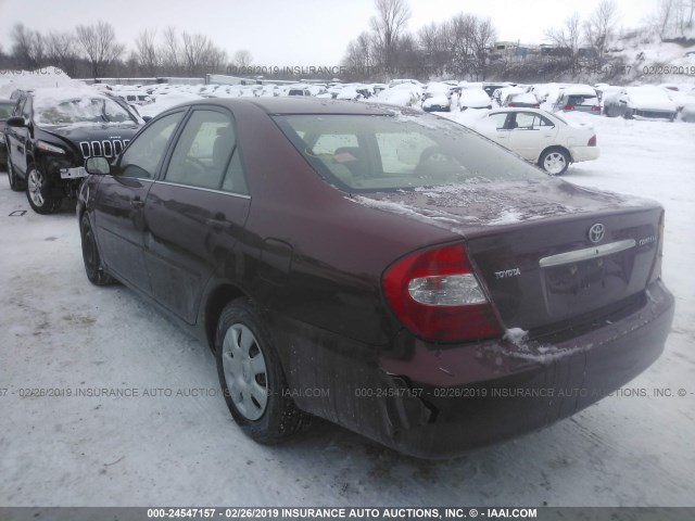 4T1BE32K03U240216 - 2003 TOYOTA CAMRY LE/XLE/SE RED photo 3