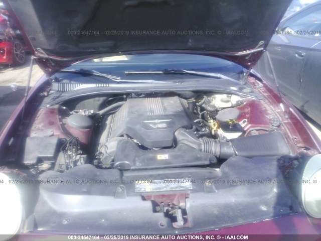 1FAHP60A54Y102563 - 2004 FORD THUNDERBIRD  RED photo 10
