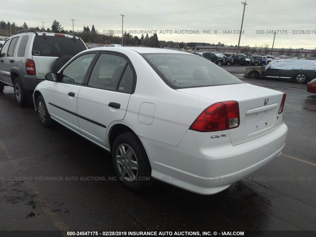 2HGES16404H553802 - 2004 HONDA CIVIC DX WHITE photo 3