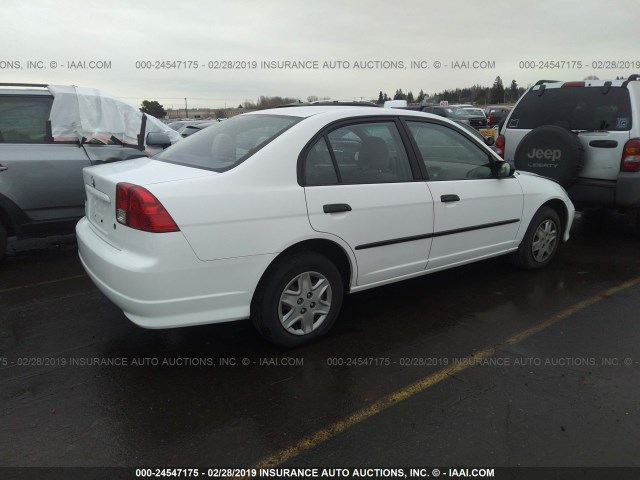 2HGES16404H553802 - 2004 HONDA CIVIC DX WHITE photo 4