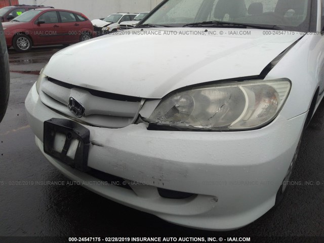 2HGES16404H553802 - 2004 HONDA CIVIC DX WHITE photo 6