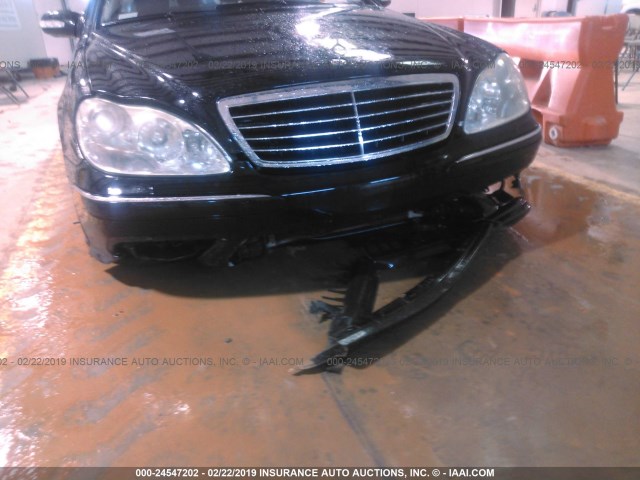 WDBNG75J26A483603 - 2006 MERCEDES-BENZ S 500 BLACK photo 6