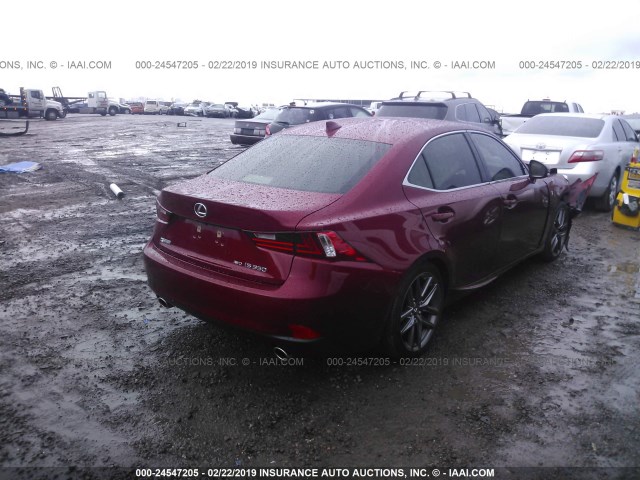 JTHCE1D29F5008172 - 2015 LEXUS IS 350 RED photo 4