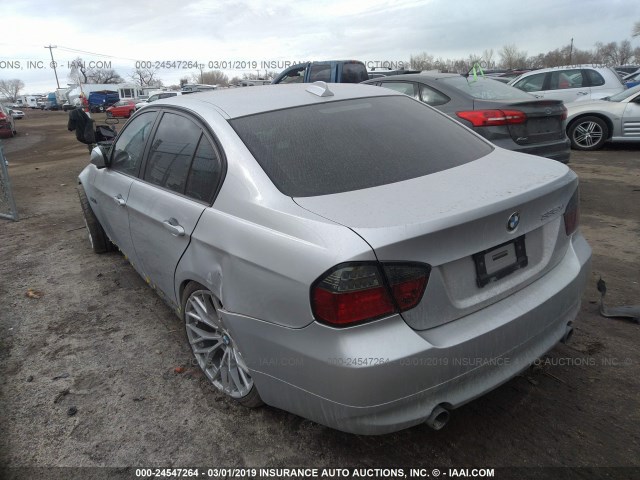 WBAVD53508A010898 - 2008 BMW 335 XI SILVER photo 3