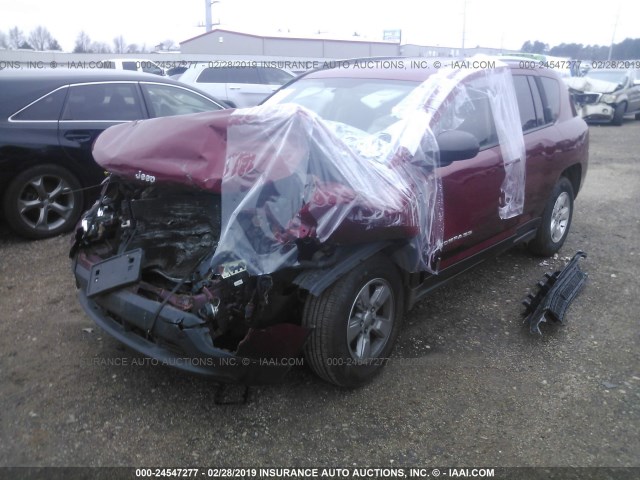 1C4NJCBA7ED803723 - 2014 JEEP COMPASS SPORT MAROON photo 2