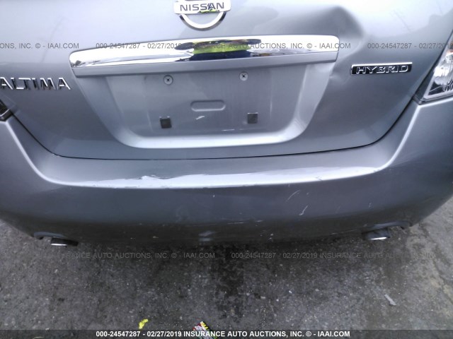 1N4CL21E48C196549 - 2008 NISSAN ALTIMA HYBRID GRAY photo 6