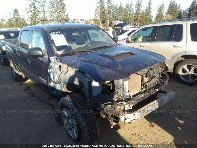 5TEMU52N06Z263092 - 2006 TOYOTA TACOMA DOUBLE CAB LONG BED BLUE photo 1