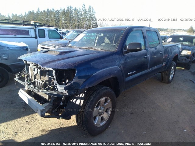 5TEMU52N06Z263092 - 2006 TOYOTA TACOMA DOUBLE CAB LONG BED BLUE photo 2