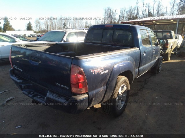 5TEMU52N06Z263092 - 2006 TOYOTA TACOMA DOUBLE CAB LONG BED BLUE photo 4