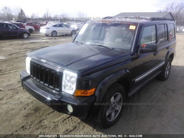 1J8HG48K46C355524 - 2006 JEEP COMMANDER BLACK photo 2
