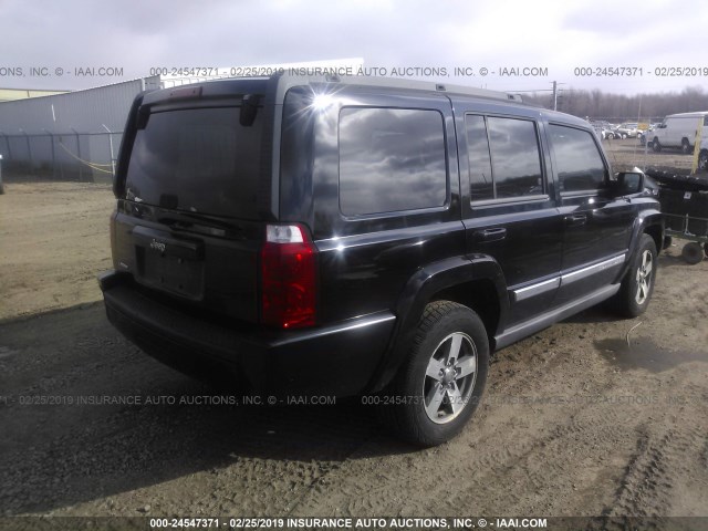 1J8HG48K46C355524 - 2006 JEEP COMMANDER BLACK photo 4
