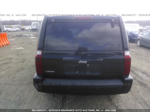 1J8HG48K46C355524 - 2006 JEEP COMMANDER BLACK photo 6