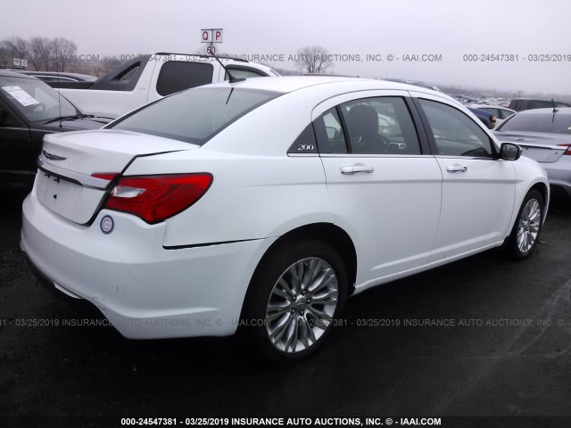 1C3BC2FG3BN580239 - 2011 CHRYSLER 200 LIMITED WHITE photo 4