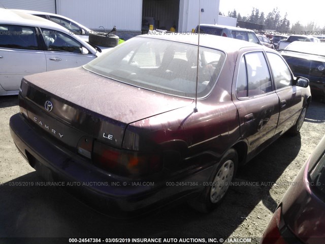 JT2BG12K3T0378450 - 1996 TOYOTA CAMRY DX/LE/XLE MAROON photo 4