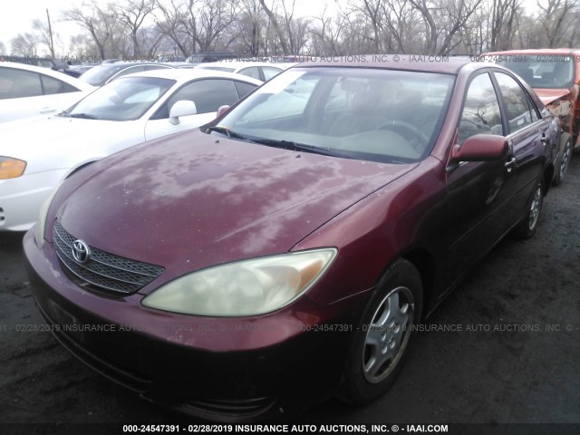 4T1BF32K93U041744 - 2003 TOYOTA CAMRY LE/XLE/SE RED photo 2