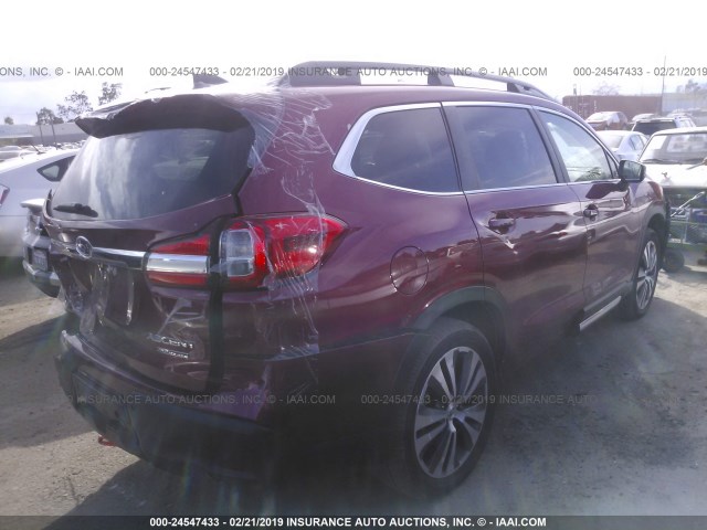 4S4WMAMD1K3404911 - 2019 SUBARU ASCENT LIMITED RED photo 4